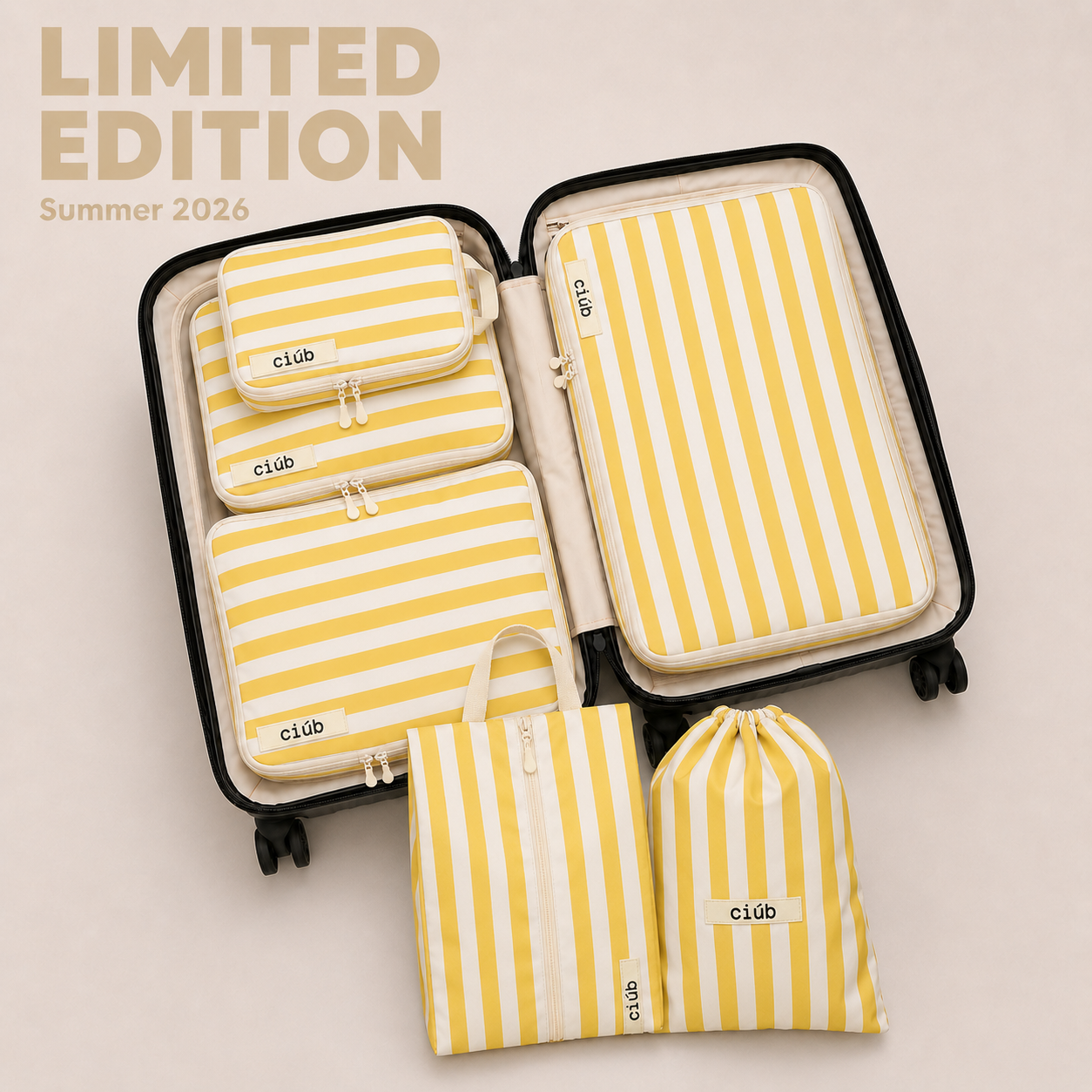Stripe Compression Packing Cubes