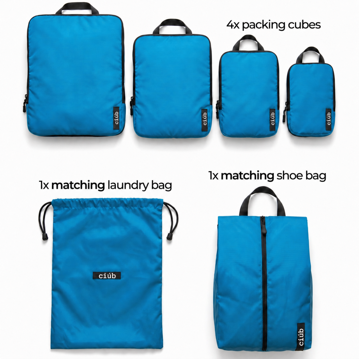 Bundle: 4-Pack+1x Laundry & Shoe Bag