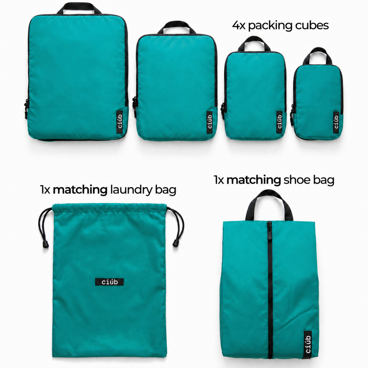 Bundle: 4-Pack+1x Laundry & Shoe Bag