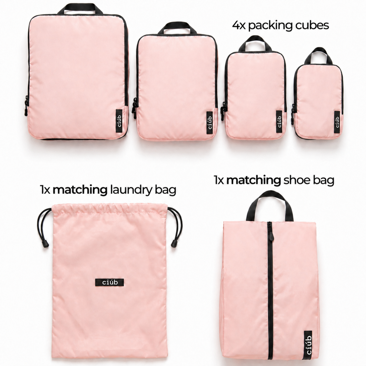 Bundle: 4-Pack+1x Laundry & Shoe Bag