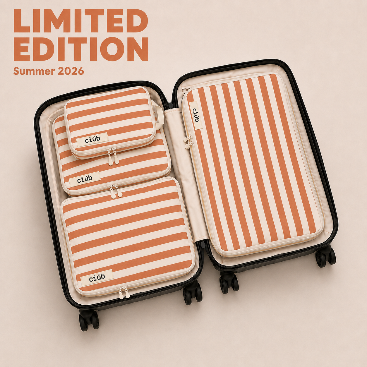 Stripe Compression Packing Cubes