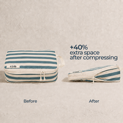 Stripe Compression Packing Cubes