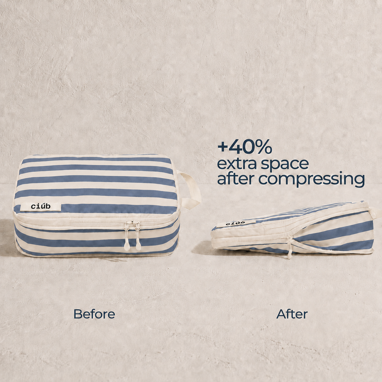 Stripe Compression Packing Cubes