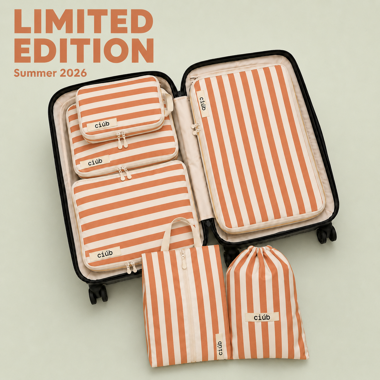 Stripe Compression Packing Cubes