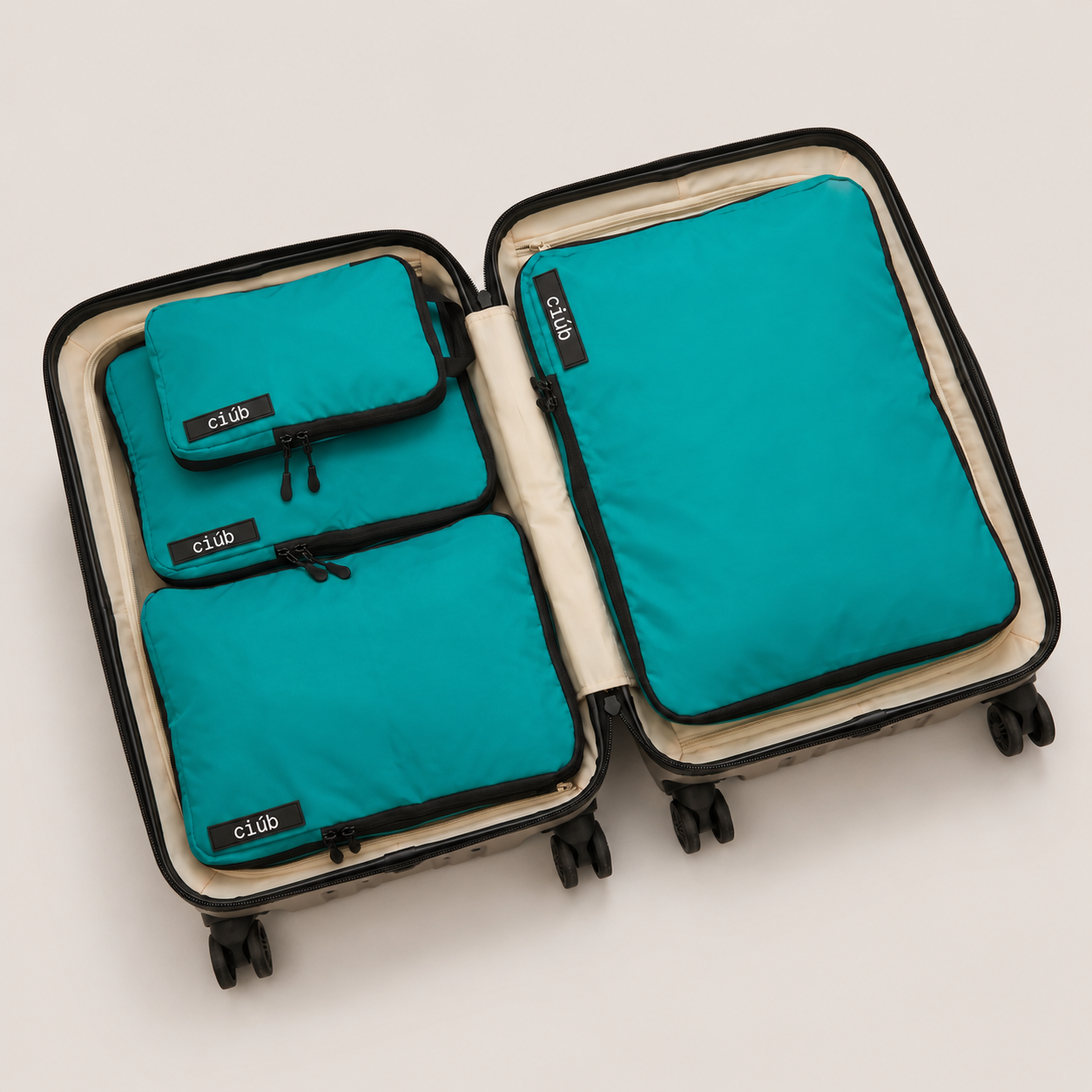 Grüne Packwürfel – 4er-Pack