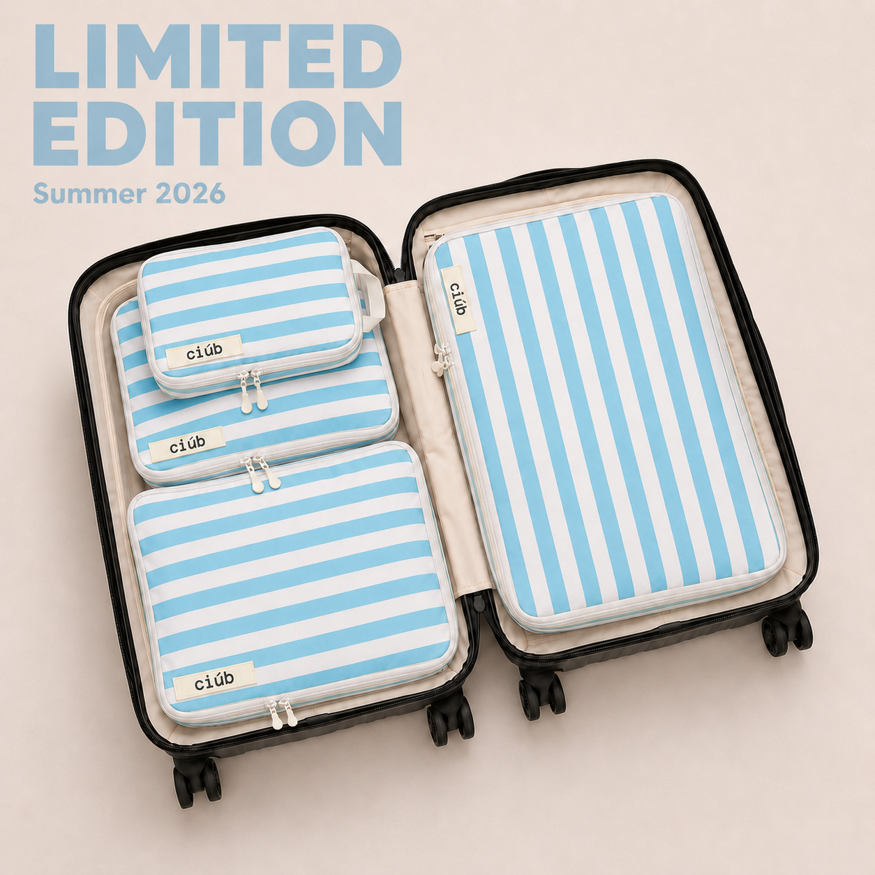 Stripe Compression Packing Cubes