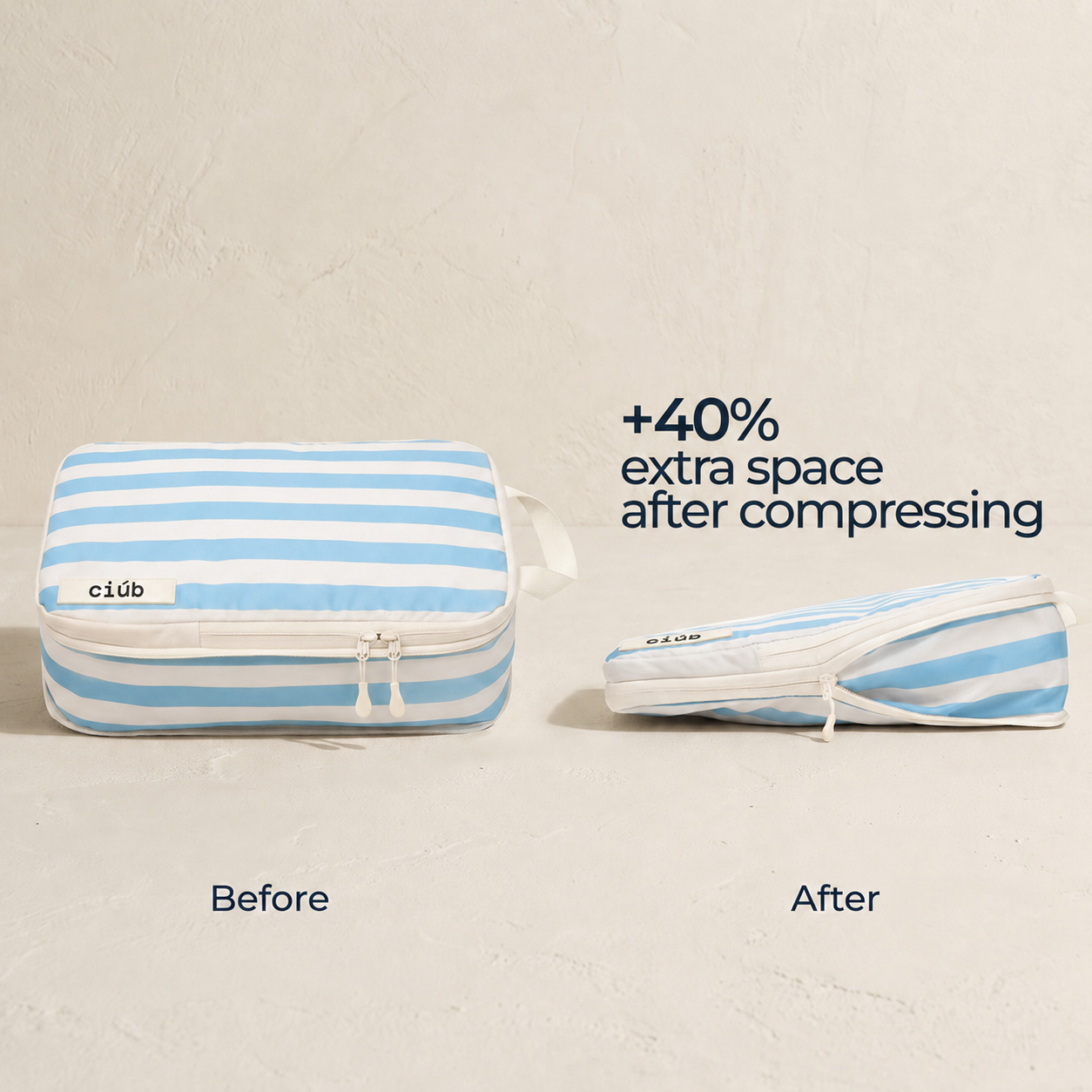 Stripe Compression Packing Cubes