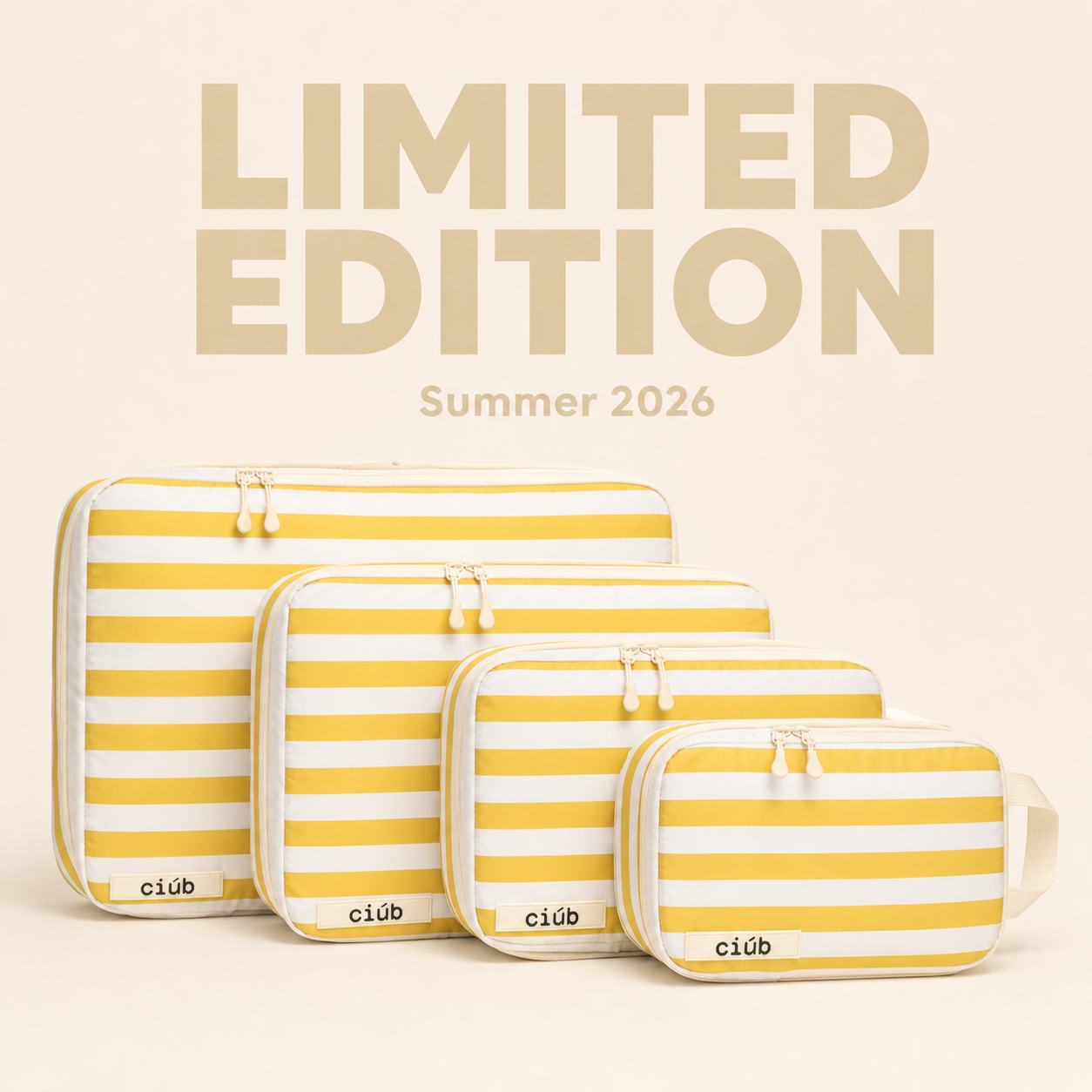 [Pre Order] Stripe Compression Packing Cubes