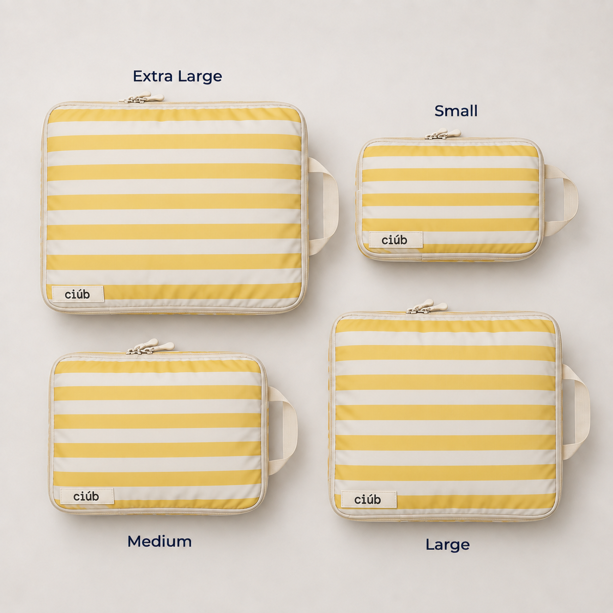 Stripe Compression Packing Cubes