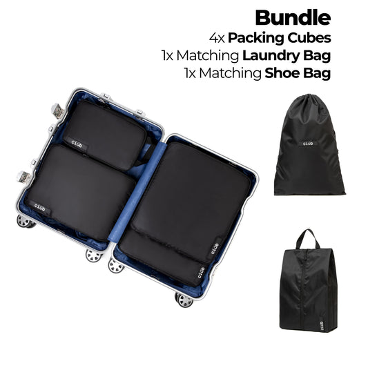 Bundle: 4-Pack+1x Laundry & Shoe Bag
