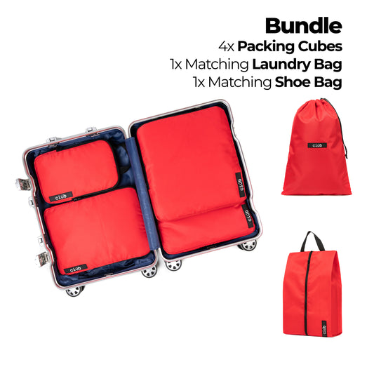 Bundle: 4-Pack+1x Laundry & Shoe Bag
