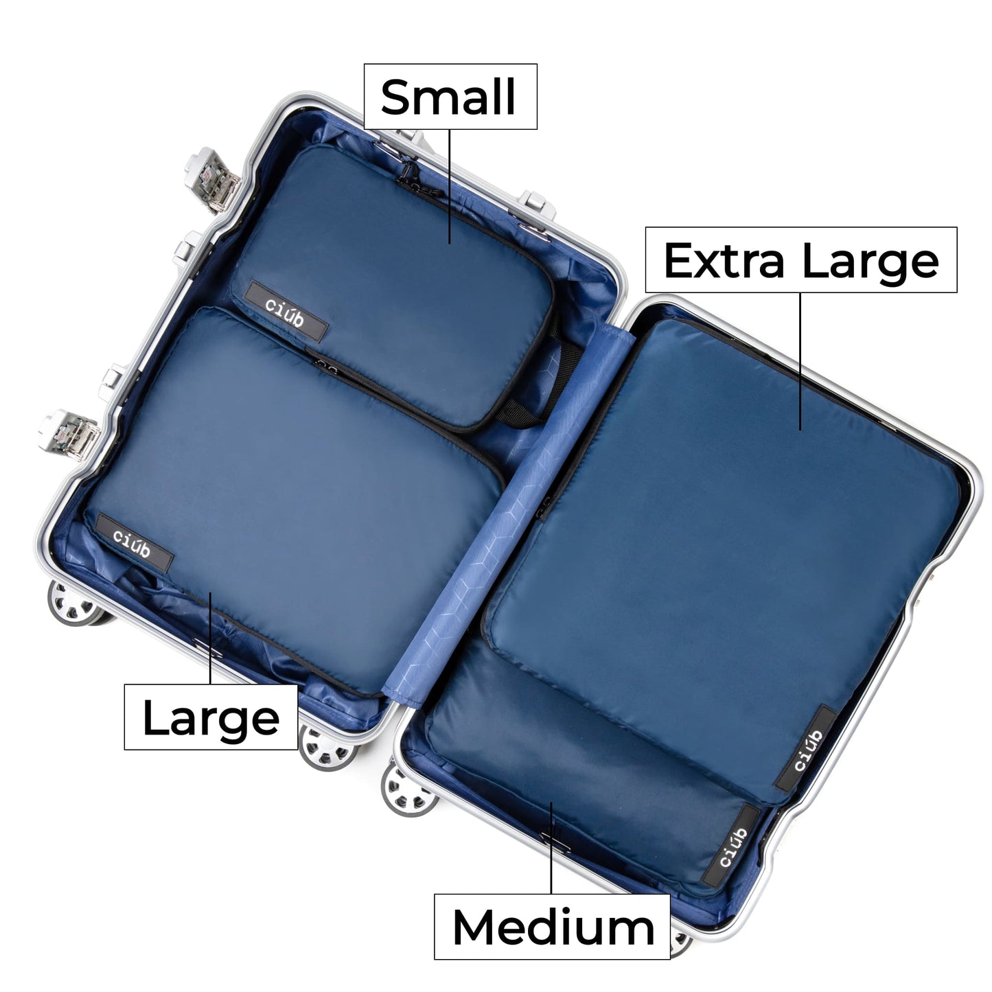 Navy Packing Cubes - 4 Pack