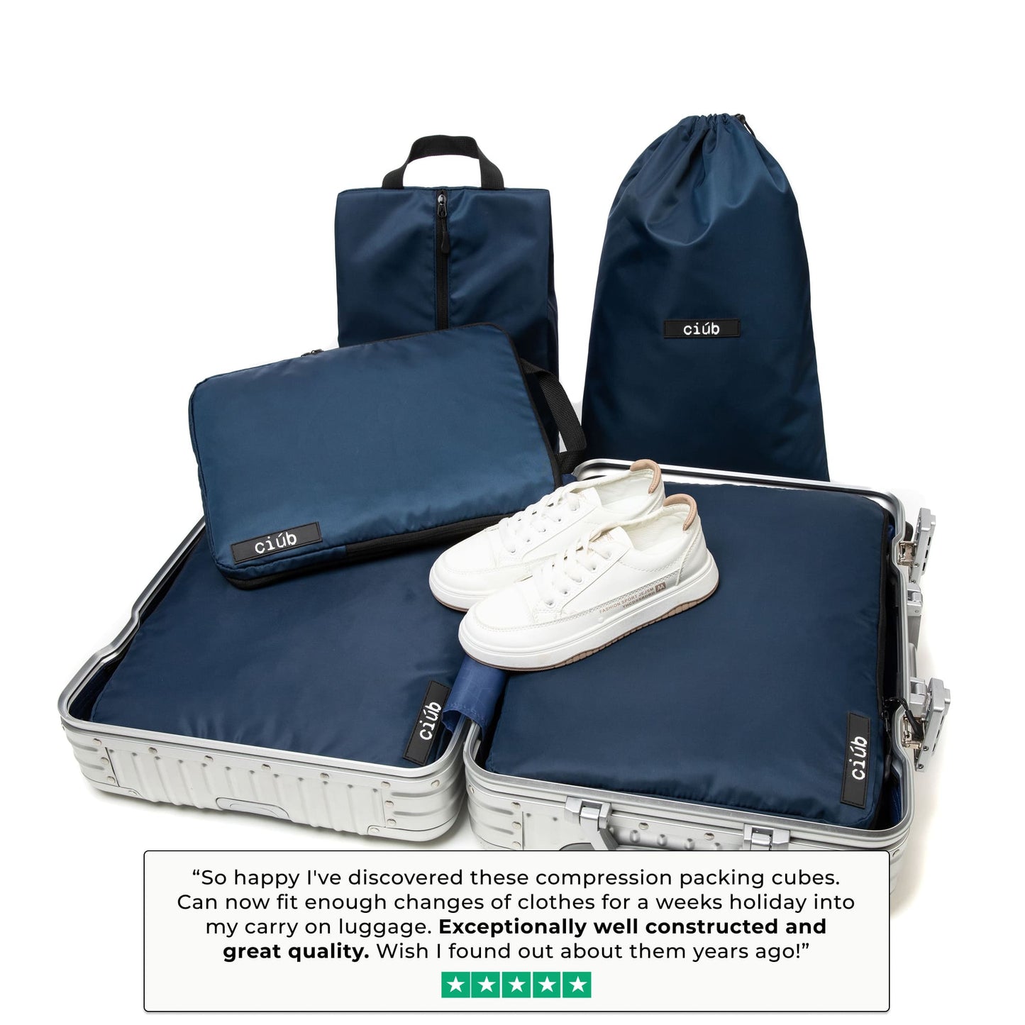 Navy Packing Cubes - 4 Pack