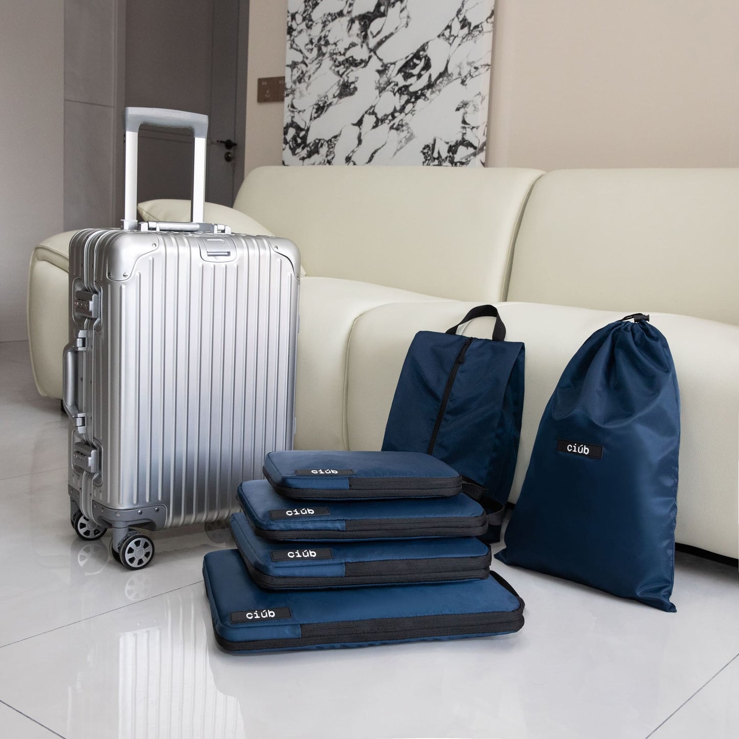 Navy Packing Cubes - 4 Pack