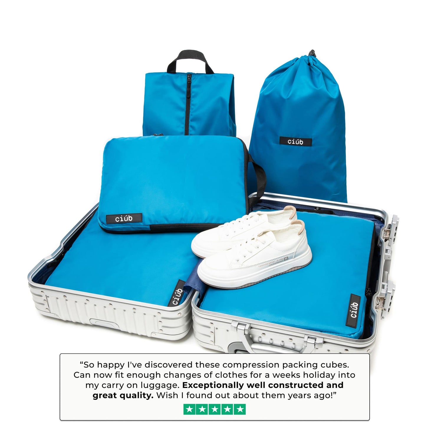 Blue Packing Cubes - 4 Pack