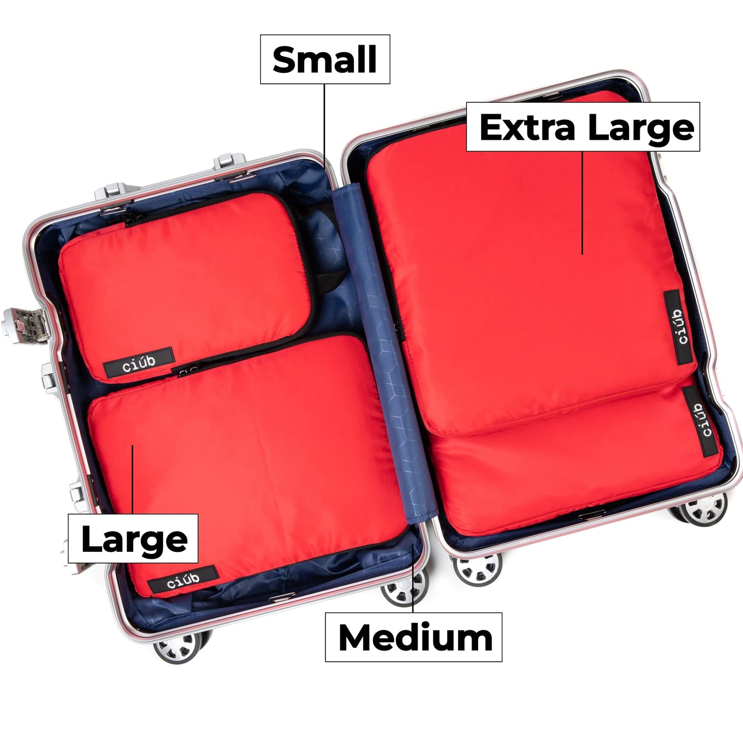 Red Packing Cubes - 4 Pack