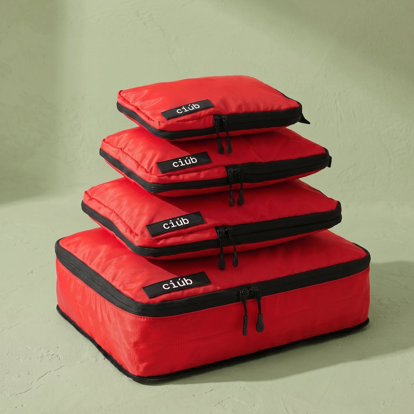 Rote Packwürfel – 4er-Pack