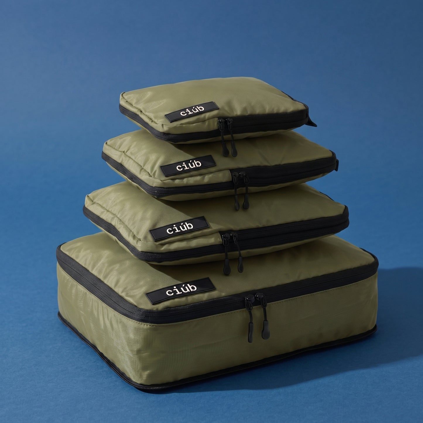 Khakifarbene Packwürfel – 4er-Pack
