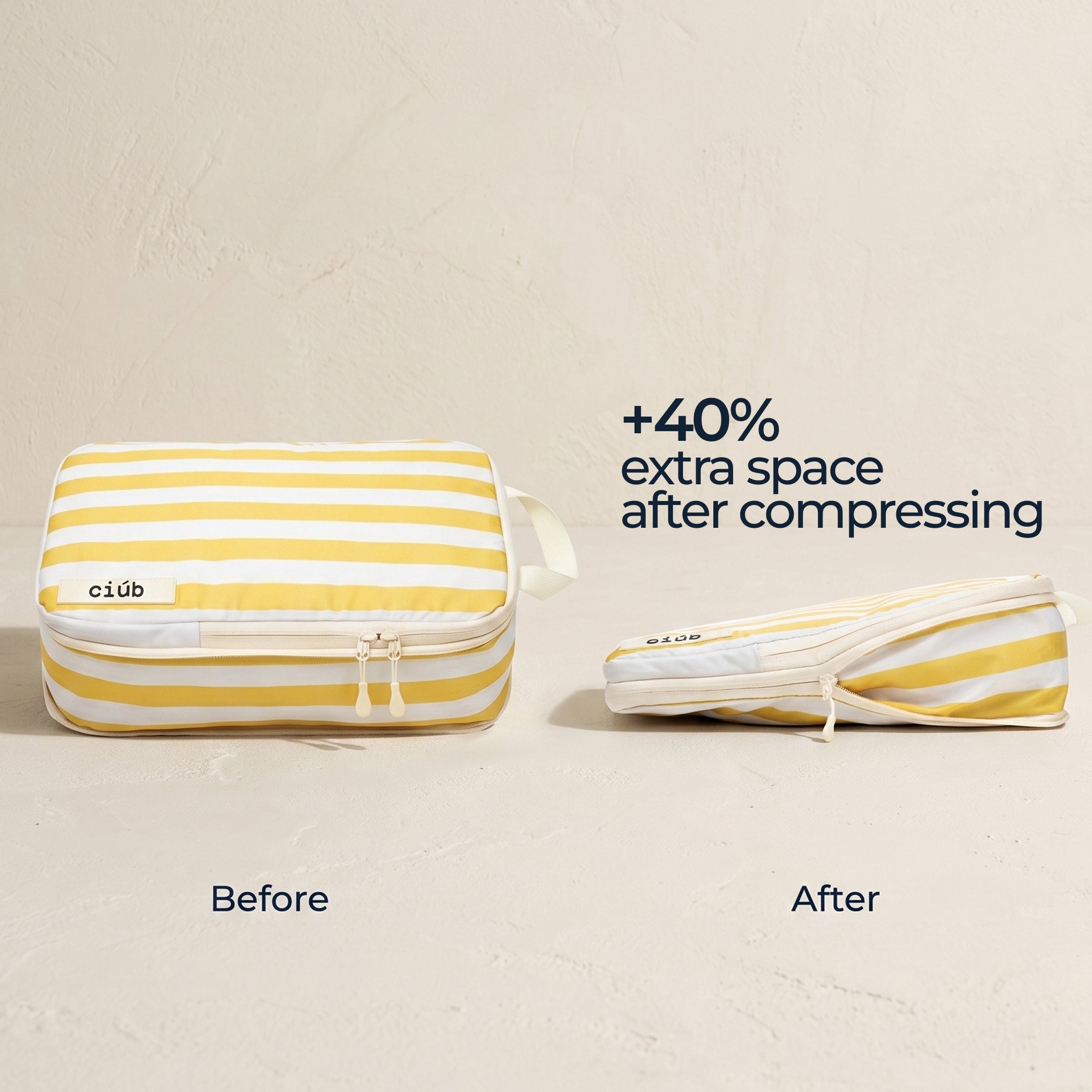 Stripe Compression Packing Cubes